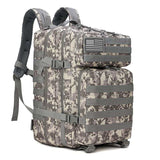 Rucksack 50L+2x Flaggen-Patch  robust langlebig Molle/Rucksack für Jagd Training Outdoor Wandern Camping Arbeit Reisen Fitness