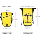 Fahrradtasche BICYCLE BAGS 3 In 1 wasserdichte Gepäckträgertasche Pannier Sattel Gepäckträgertaschen  Packtasche Lichtreflektierend mit Regenschutz