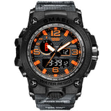 Sportuhr military, Watch LED Digital-Analoguhr, mit Stopuhr, wasserdicht, Dual Display Armbanduhren