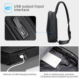 Schultertasche, Umhängetasche, Brusttasche, mit USB Lade, wasserabweisende Business Tasche  Fit Für 7,9 Zoll iPad