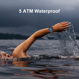 Smartwatch für Damen & Herren  5ATM Wasserdicht Smartwatch Blutsauerstoffsättigung Herzfrequenz Fitness Tracker Für Android, Xiaomi, Iphone