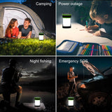 Solar Camping Laterne USB Wiederaufladbare Lampe Outdoor Wandern LED Notlicht Tragbare Faltbare Laterne Taschenlampe
