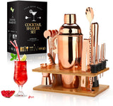 Cocktail-Shaker-Set, 16-teiliges Barkeeper-Set, Edelstahl-Bar-Werkzeug, Home Drink Party-Zubehör