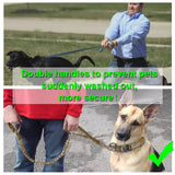 Hundeleine mit zwei Handgriffen militärische  robuste Führleine Hundegurte leash