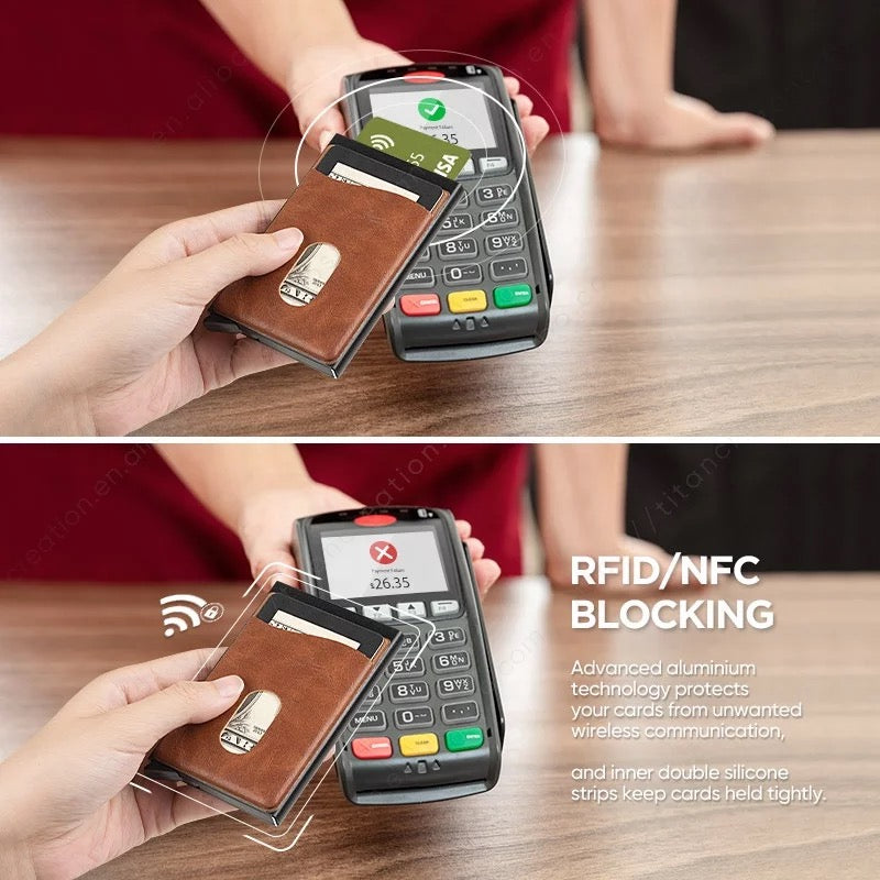 RFID Blocker NFC Schutzhülle EC Kartenhülle Rot Stabil Kreditkarte