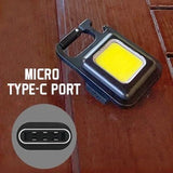USB wiederaufladbar Mini-LED Lampe mit Magnet Funktion- Wasserdichtes Arbeitslicht mit Flaschenöffner Schlüsselanhänger- tragbare Taschen-lampe